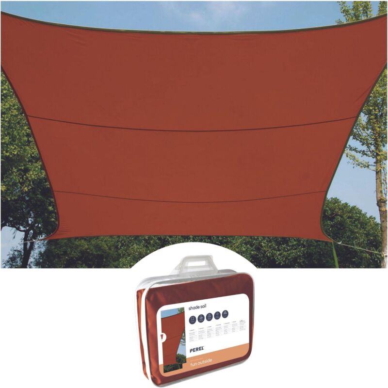 foto del prodotto perel vela ombra quadrata 3,6 x 3,6 mt colore terracotta