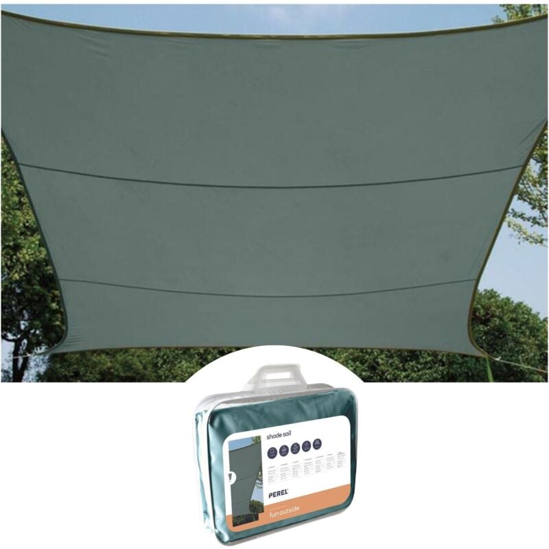 foto del prodotto perel vela ombra rettangolare 2 x 3 m colore verde grigio