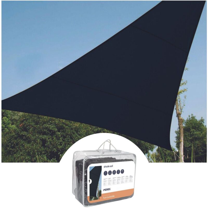 foto del prodotto perel vela ombreggiante permeabile triangolo 3,6 x 3,6 x 3,6 m colore carbone