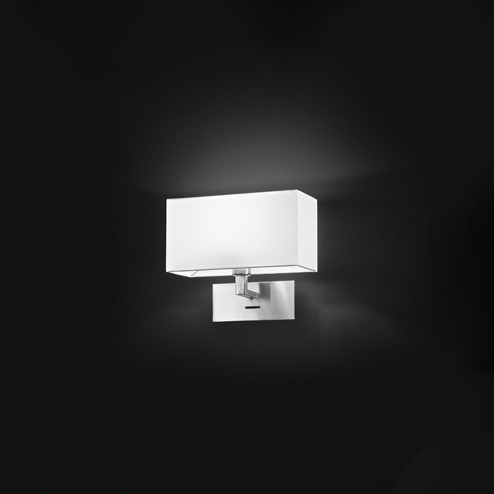 foto del prodotto perenz applique contemporanea para hotel metallo cromo tessuto 1 luce e14