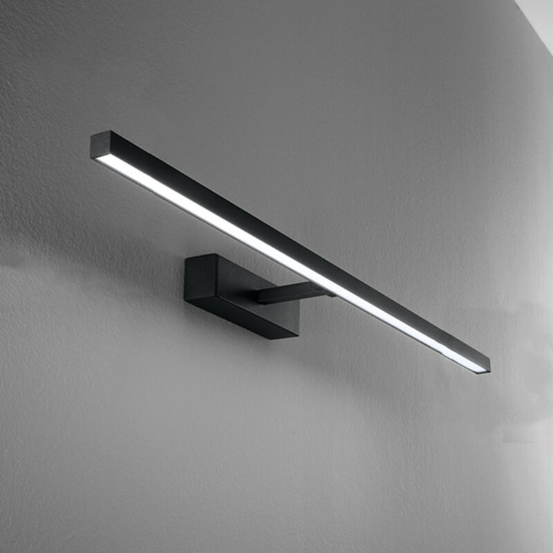 foto del prodotto perenz applique moderna riga metallo nero acrilico led 24w 3000k
