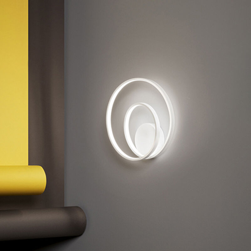 foto del prodotto perenz applique moderna ritmo metallo bianco acrilico led 28w 3000k