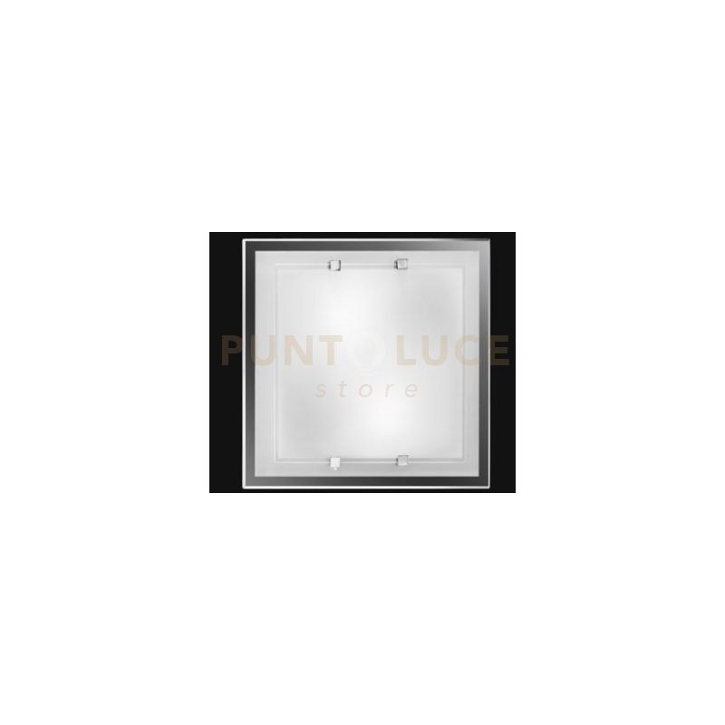 foto del prodotto perenz applique quadrata contemporanea frame vetro bianco 2 luci e27