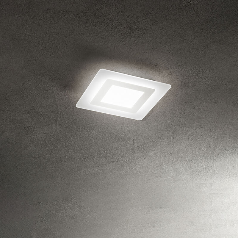 foto del prodotto perenz bend plafoniera led 30w cct 3000 4000 6000 k in metallo e plexiglass 35cm