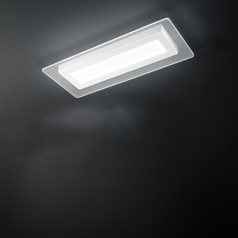 foto del prodotto perenz bend plafoniera led 51w 3060lm cct 3000k 4000k 6000k in metallo colore bianco 70x30cm