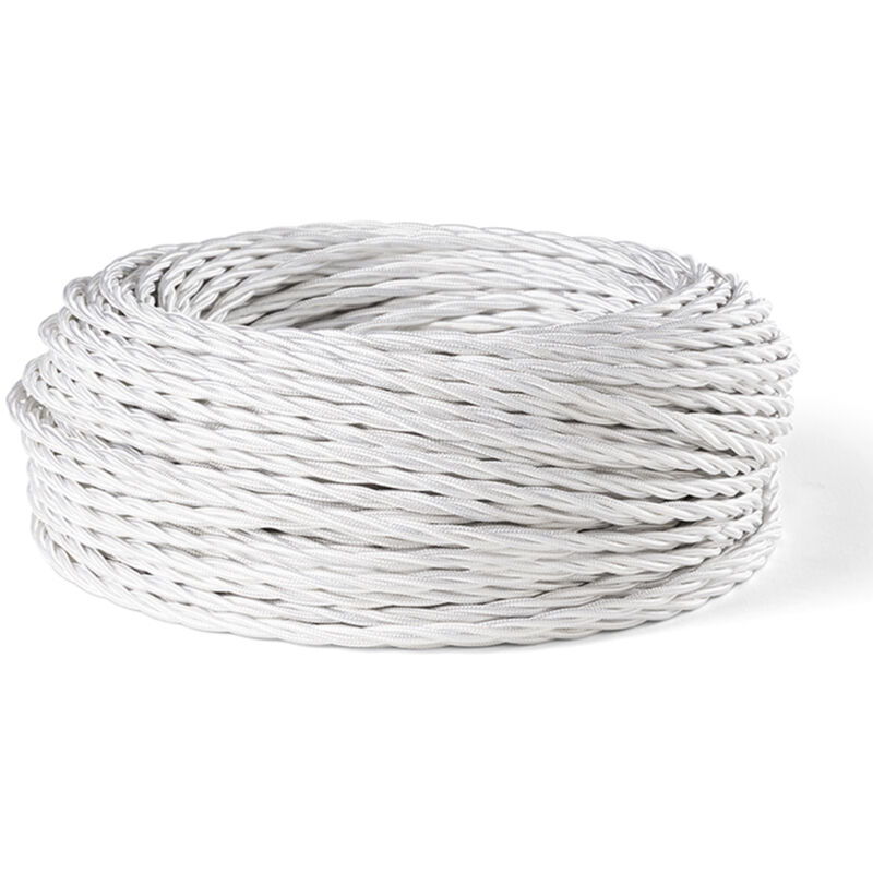 foto del prodotto perenz cavo elettrico a treccia 50m bianco