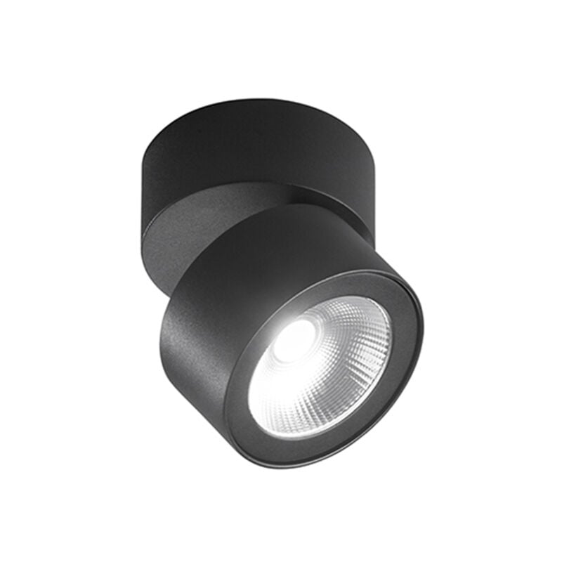 foto del prodotto perenz faretto camera cilindrico 15w 900lm 3000k in metallo verniciato nero doppia orientabilit d.10,5cm
