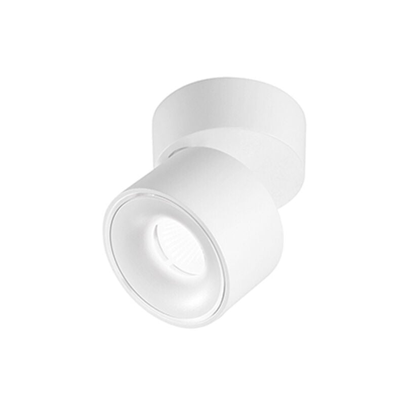 foto del prodotto perenz faretto camera cilindrico led 8w 480lm 3000k in metallo verniciato bianco doppia orientabilit d.7,5cm