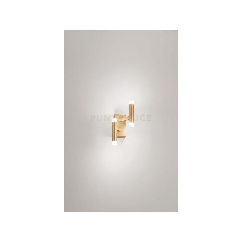 foto del prodotto perenz illumina applique candles 2 luci in metallo e alluminio oro led 12w 840lm 3000k 13cm