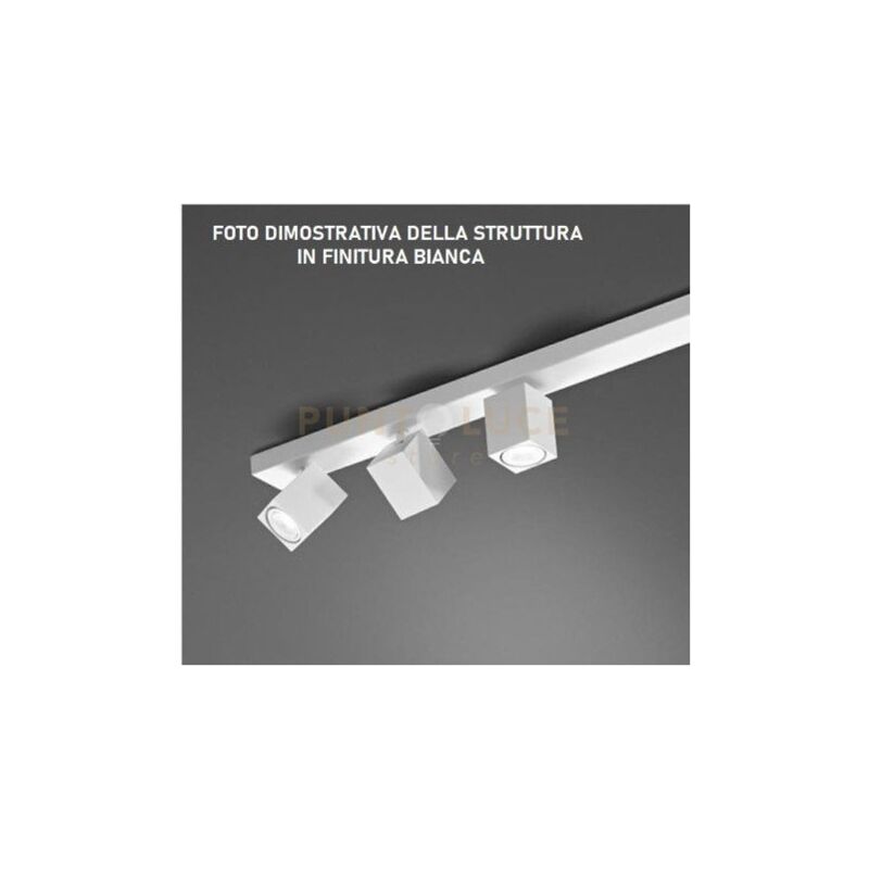 foto del prodotto perenz illumina plafoniera oddy in alluminio colore bianco 3 faretti attacco gu10 orientabili