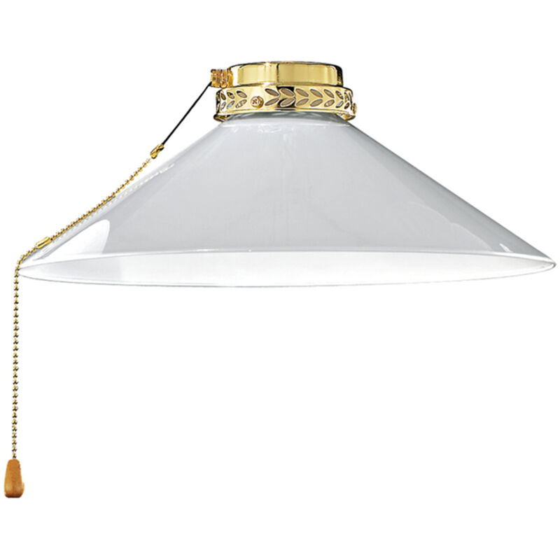foto del prodotto perenz kit luce vetro bianco grande con portalamapada cromo lucido