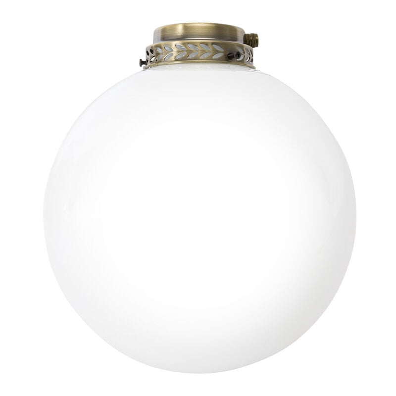 foto del prodotto perenz kit luce vetro bianco grande con portalampada cromo lucido
