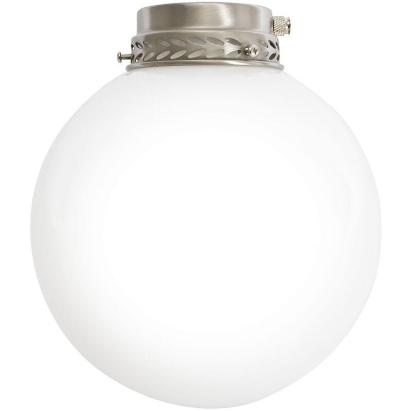 foto del prodotto perenz kit luce vetro bianco sfera piccola con portalampada cromo lucido