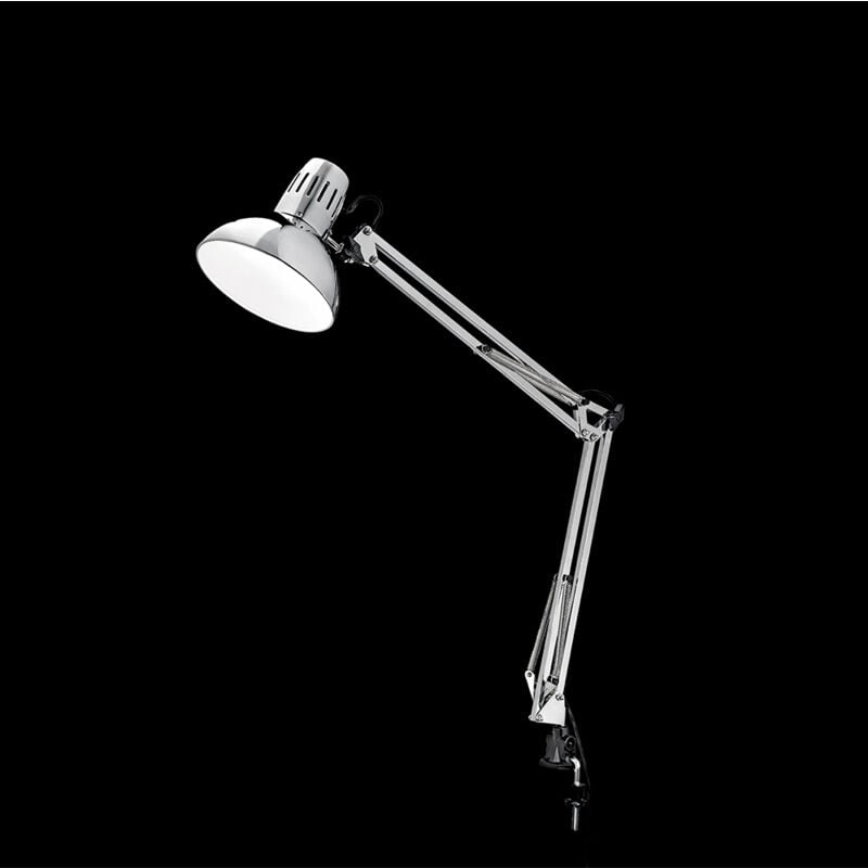 foto del prodotto perenz lampada da scrivania moderna arc metallo cromo 1 luce e27