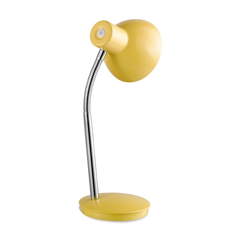 foto del prodotto perenz lampada da scrivania moderna play metallo cromo giallo 1 luce e14