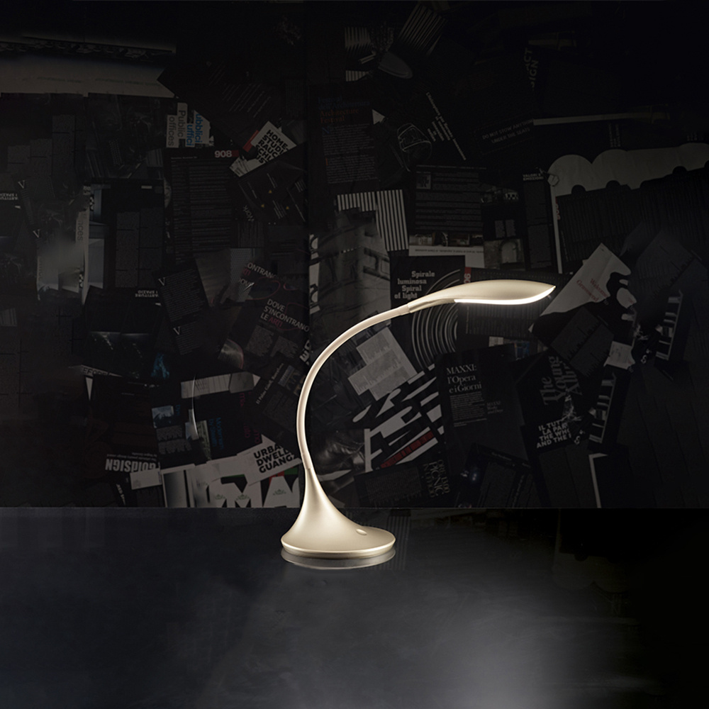 foto del prodotto perenz lampada da scrivania moderna puddy acrilico oro led 4,5w 3000k