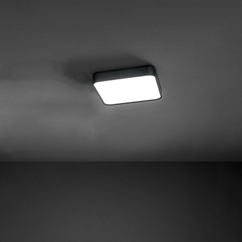 foto del prodotto perenz plafoniera contemporanea banner alluminio nero acrilico led 50w 3000k