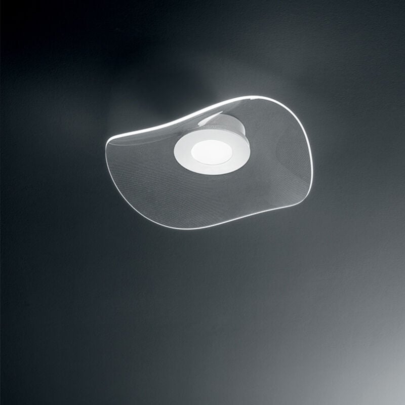 foto del prodotto perenz plafoniera medusa led 30w 2400lm 3000k in metallo colore bianco con microincisioni laser