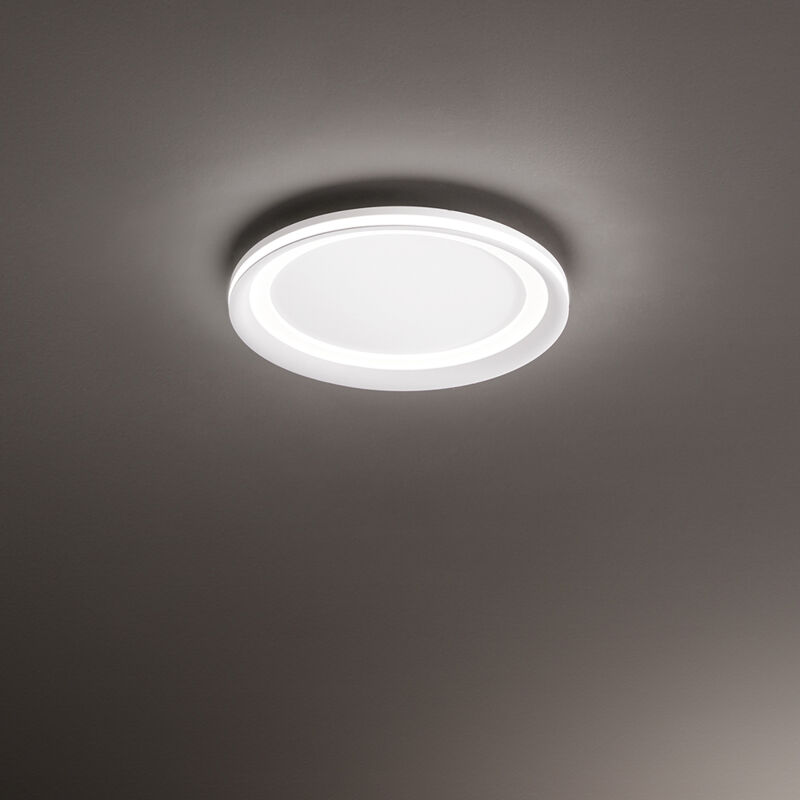 foto del prodotto perenz plafoniera moderna edge alluminio bianco acrilico led 38w 3000k