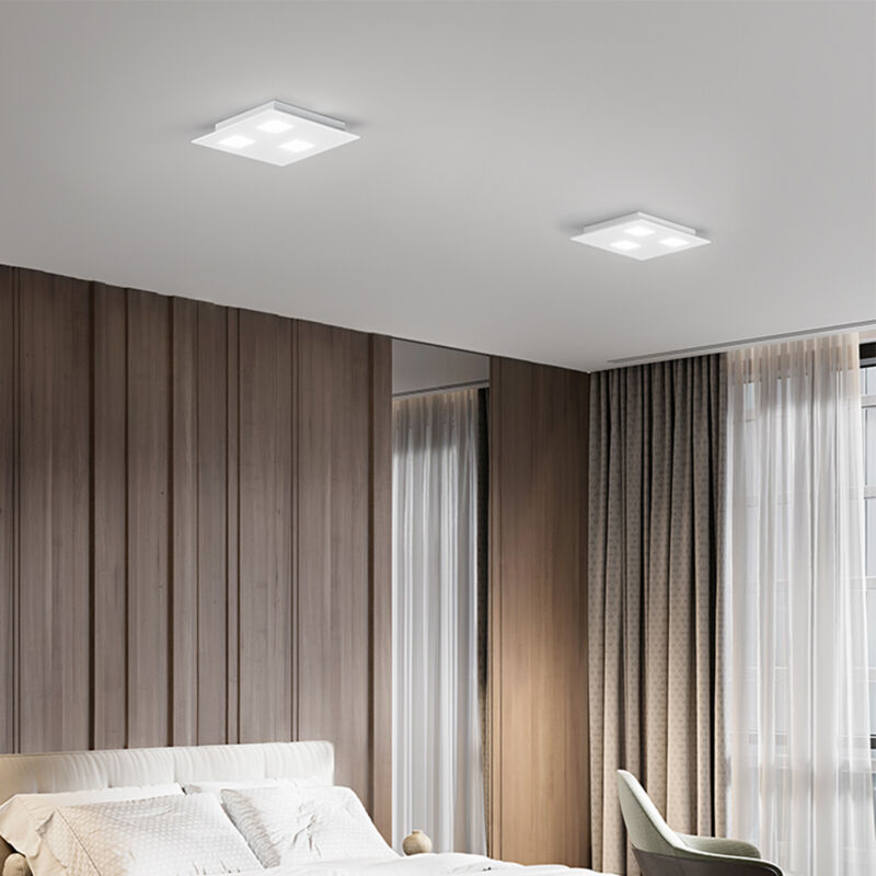foto del prodotto perenz plafoniera moderna pixel metallo bianco acrilico 3 luci gx53