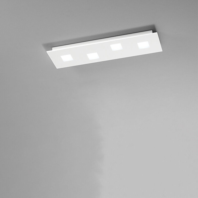 foto del prodotto perenz plafoniera moderna pixel metallo bianco acrilico 4 luci gx53