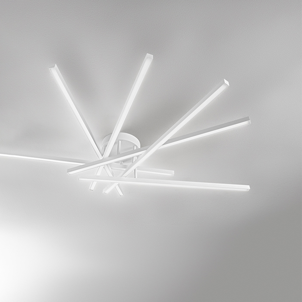 foto del prodotto perenz plafoniera moderna syncro metallo bianco acrilico led 70w cct 3000 4000 6000k
