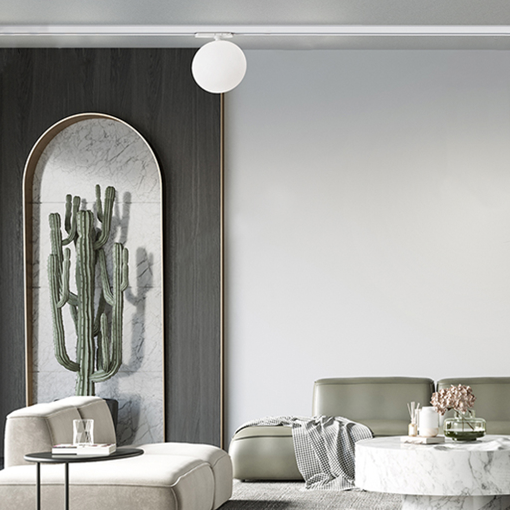 foto del prodotto perenz plafoniera sfera per binario metallo bianco acrilico led 24w 3000k