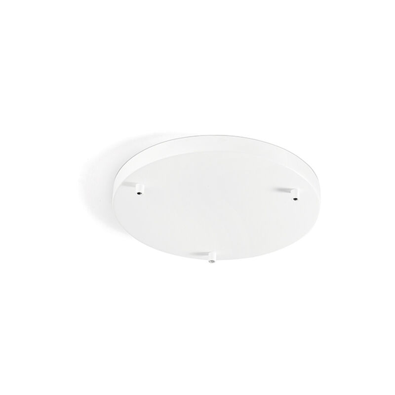 foto del prodotto perenz rosone multicavo 3 fori in metallo bianco opaco d35cm