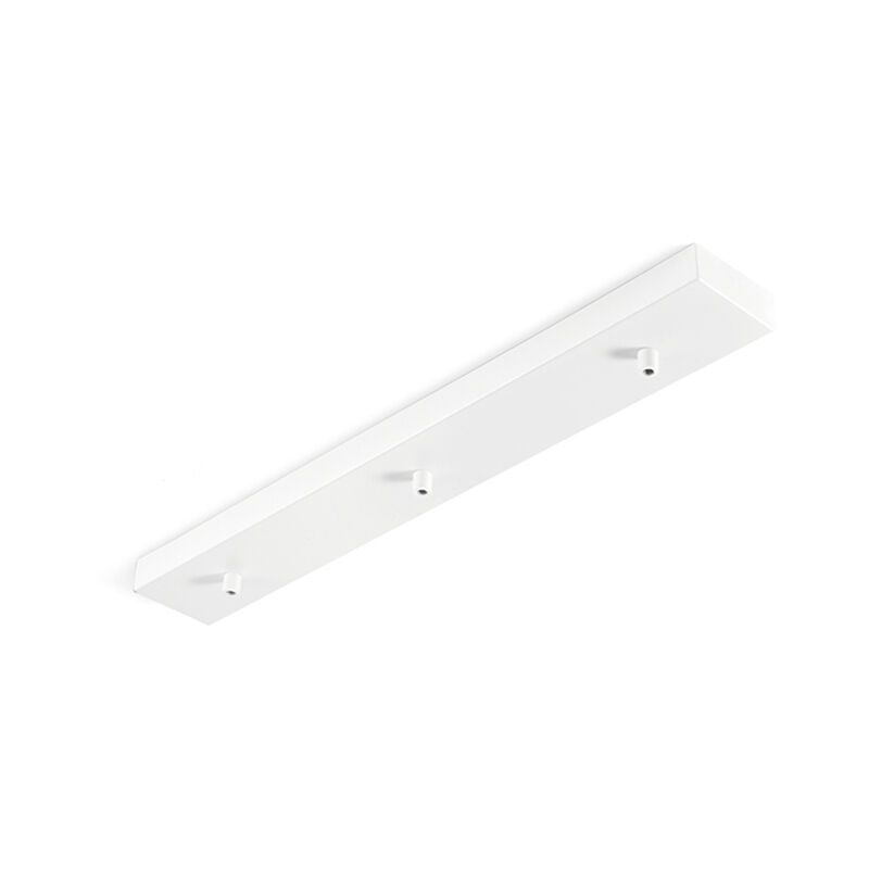 foto del prodotto perenz rosone multicavo 3 fori in metallo bianco opaco l60cm