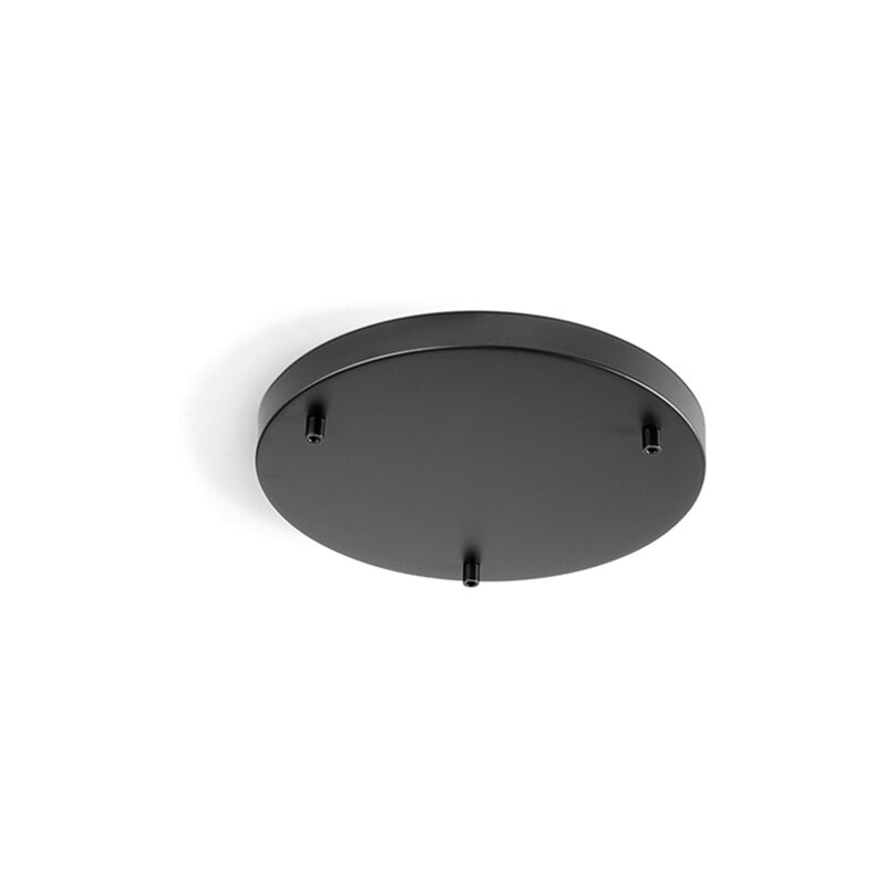 immagine 0 del prodotto perenz rosone multicavo 3 fori in metallo nero opaco d35cm