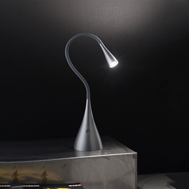 foto del prodotto perenz snake lampada led da tavolo in plastica colore grigio dimmerabile 3w 300lm 3000k
