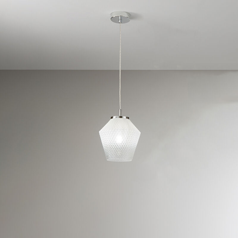 foto del prodotto perenz sospensione contemporanea arnia metallo bianco vetro 1 luce e27
