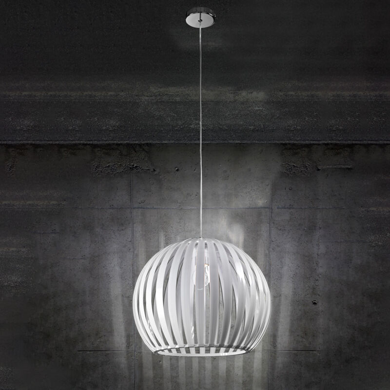 foto del prodotto perenz sospensione contemporanea slice metallo cromo acrilico bianco 1 luce e27 d40