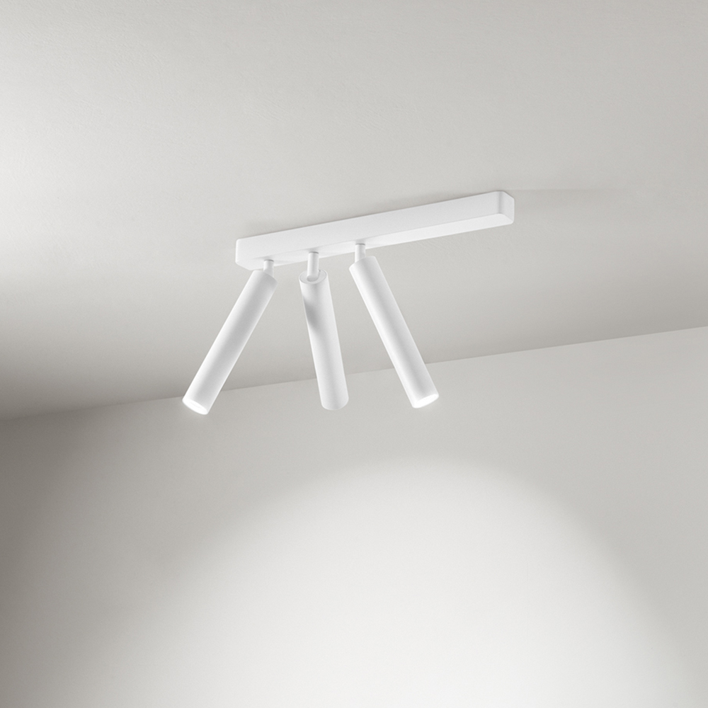 foto del prodotto perenz spot moderno bamb metallo bianco 3 luci led 10w 3000k