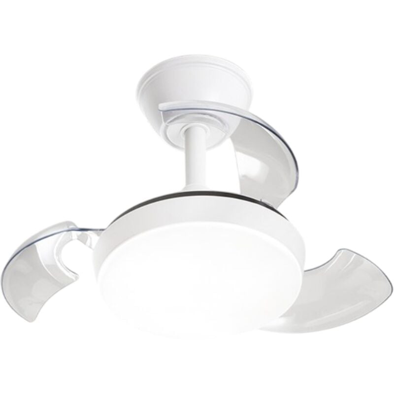foto del prodotto perenz ventilatore da soffitto con luce 7169 b ct bianco 56 cm, 3 pale a scomparsa, 6 velocit , motore dc 24w, silenzioso