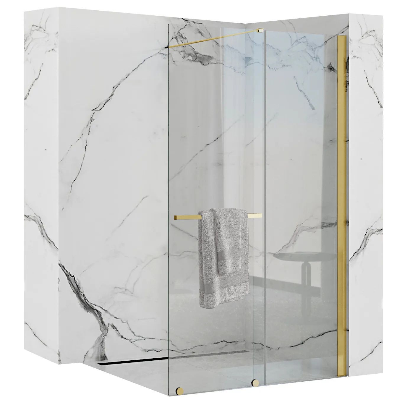 foto del prodotto perete doccia rea cortis gold 100