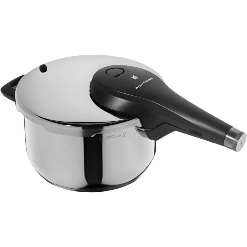 foto del prodotto perfect premium one pot, pentola a pressione in acciaio inox 18 10, per gas e induzione,3 in 1, risultati rapidi, facile da aprire, indicatore di