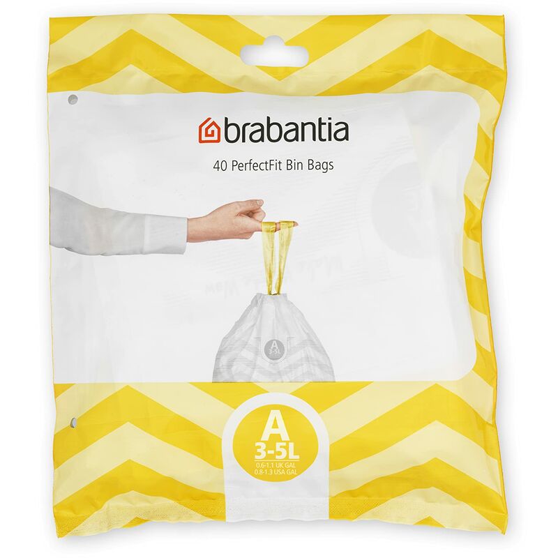 foto del prodotto perfectfit bags, code a, 3l, 40 bags brabantia