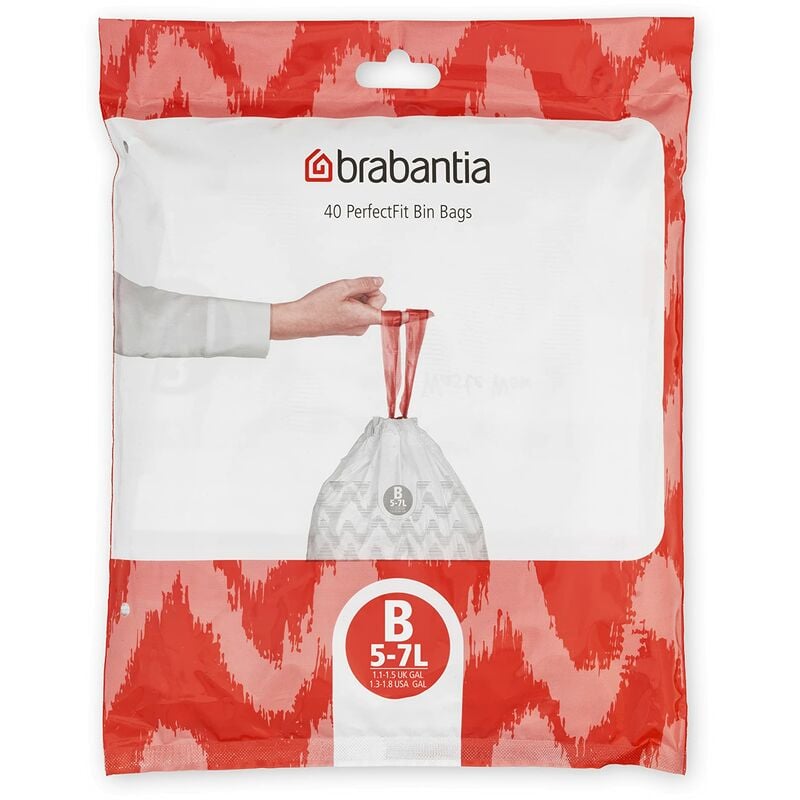 foto del prodotto perfectfit bags, code b, 5l, 40 bags brabantia