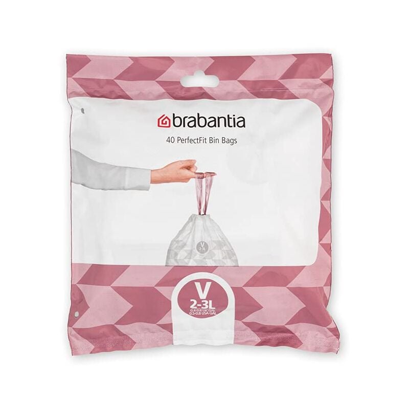 foto del prodotto perfectfit bags, code v, 2 3l, 40 bags brabantia