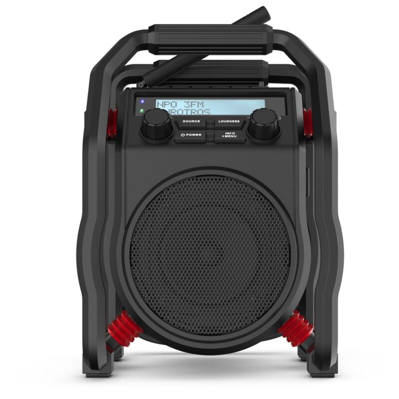 foto del prodotto perfectpro radio da cantiere ubox400r con funzionamento a rete o con batterie ricaricabili 9x aa