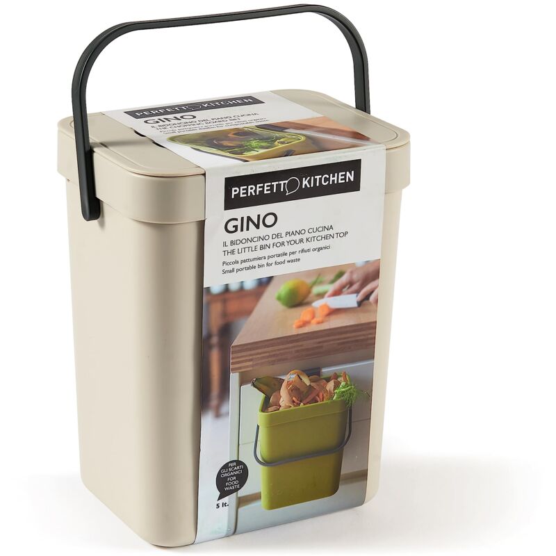 foto del prodotto perfetto pattumiera umido rifiuti organici da appendere coll. gino 5 lt. ghiaccio