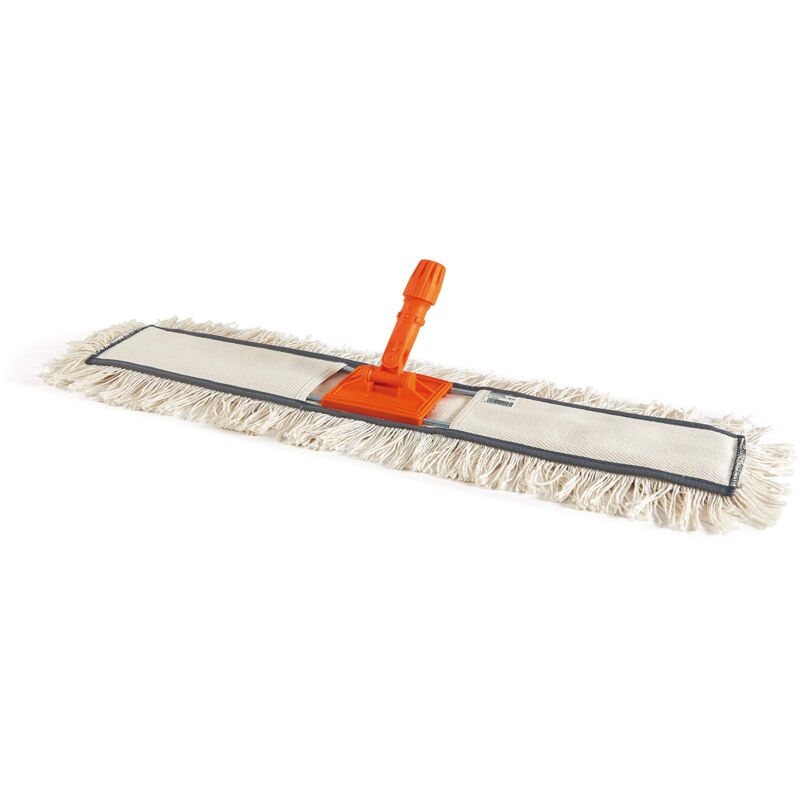 foto del prodotto perfetto scopa cotone, coccia arancio, panno ghiaccio, cm 80
