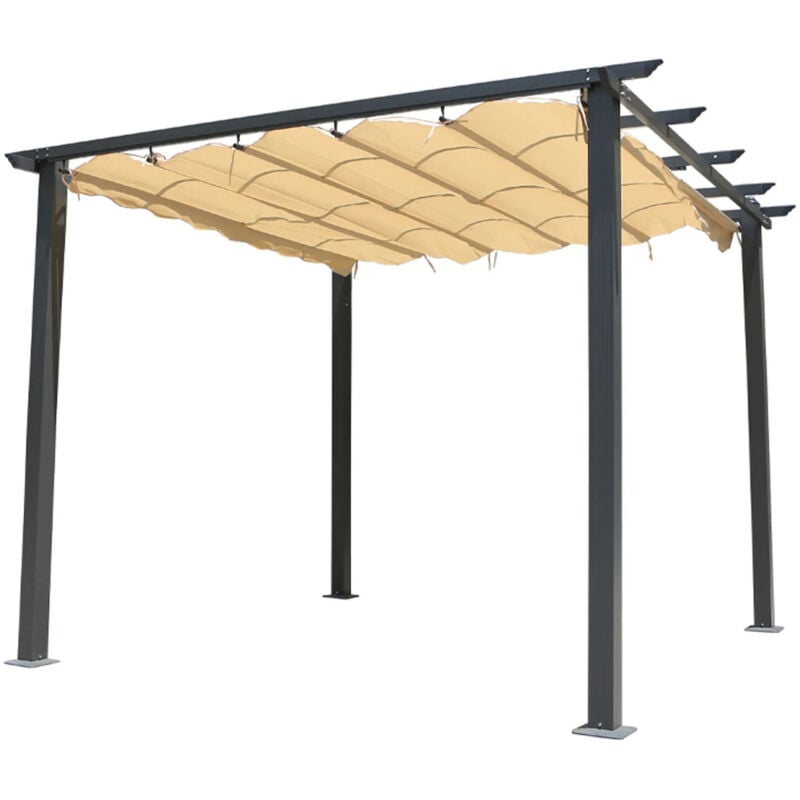 foto del prodotto pergola 3 x 3 m 4 piedi con telo oregon