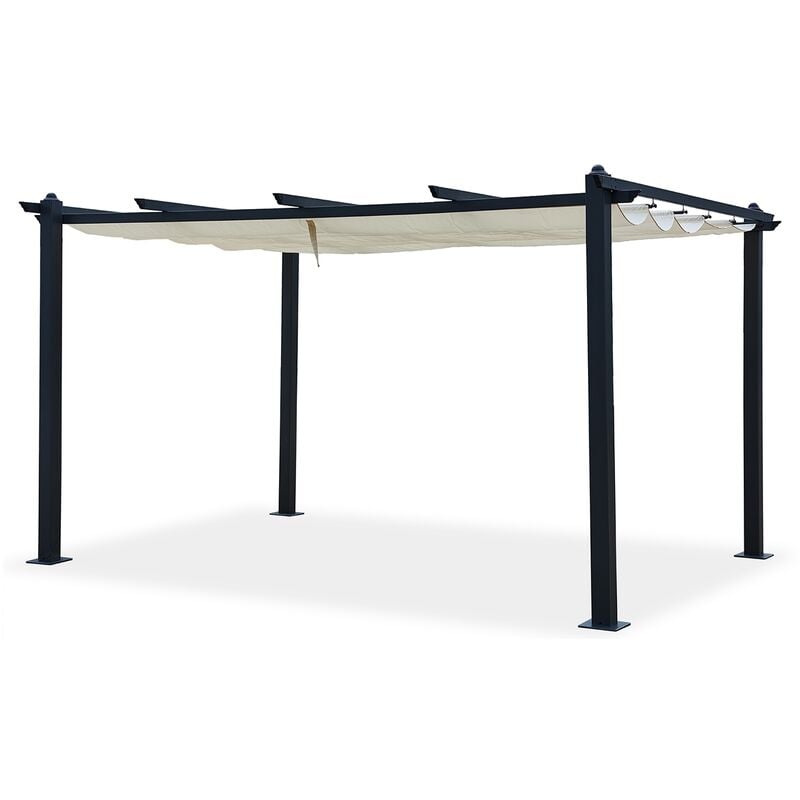 foto del prodotto pergola 4x3m auto port e avec toile r tractable nila