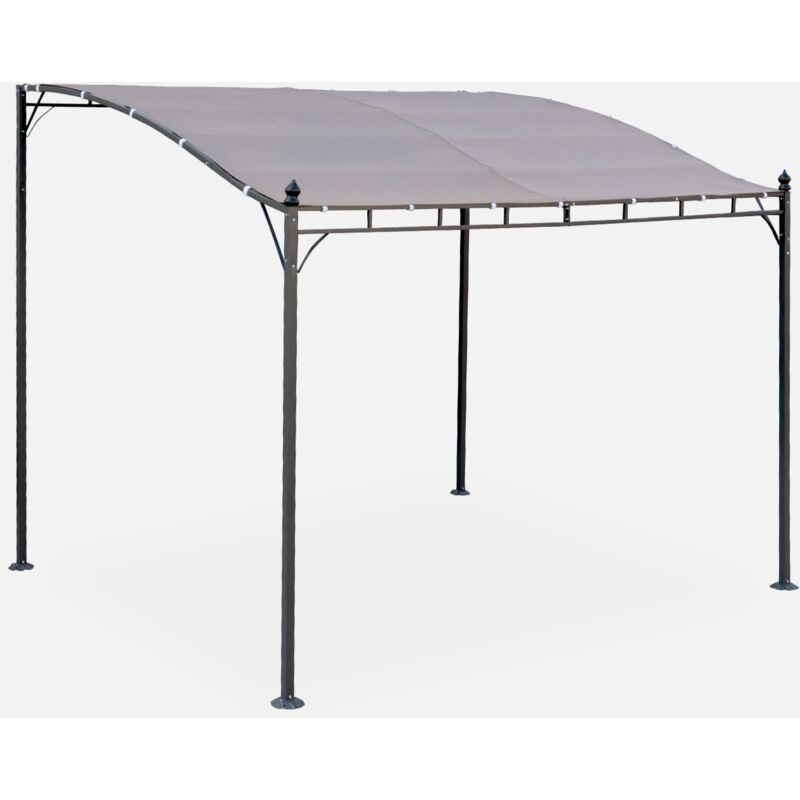 immagine 0 del prodotto pergola a parete struttura in acciaio 3x2,5 m con tetto in tessuto