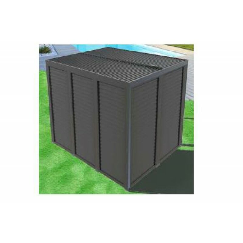 foto del prodotto pergola bioclimatica 360x300cm h235cm in alluminio con frangivista laterali mobili su 1 lato da 3,60m e su 1 lato da 3,0m