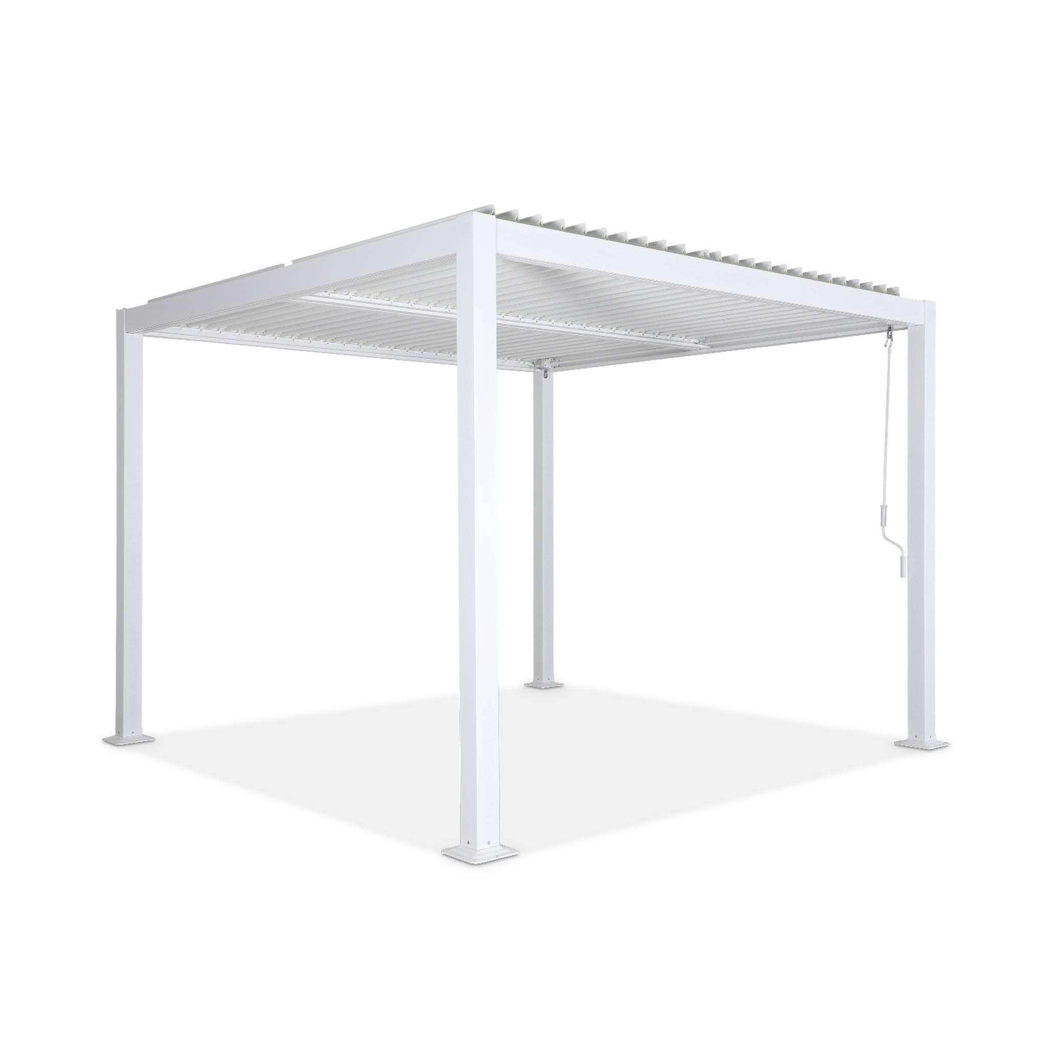 foto del prodotto pergola bioclimatica 3x3m alluminio e acciaio, lamelle orientabili,