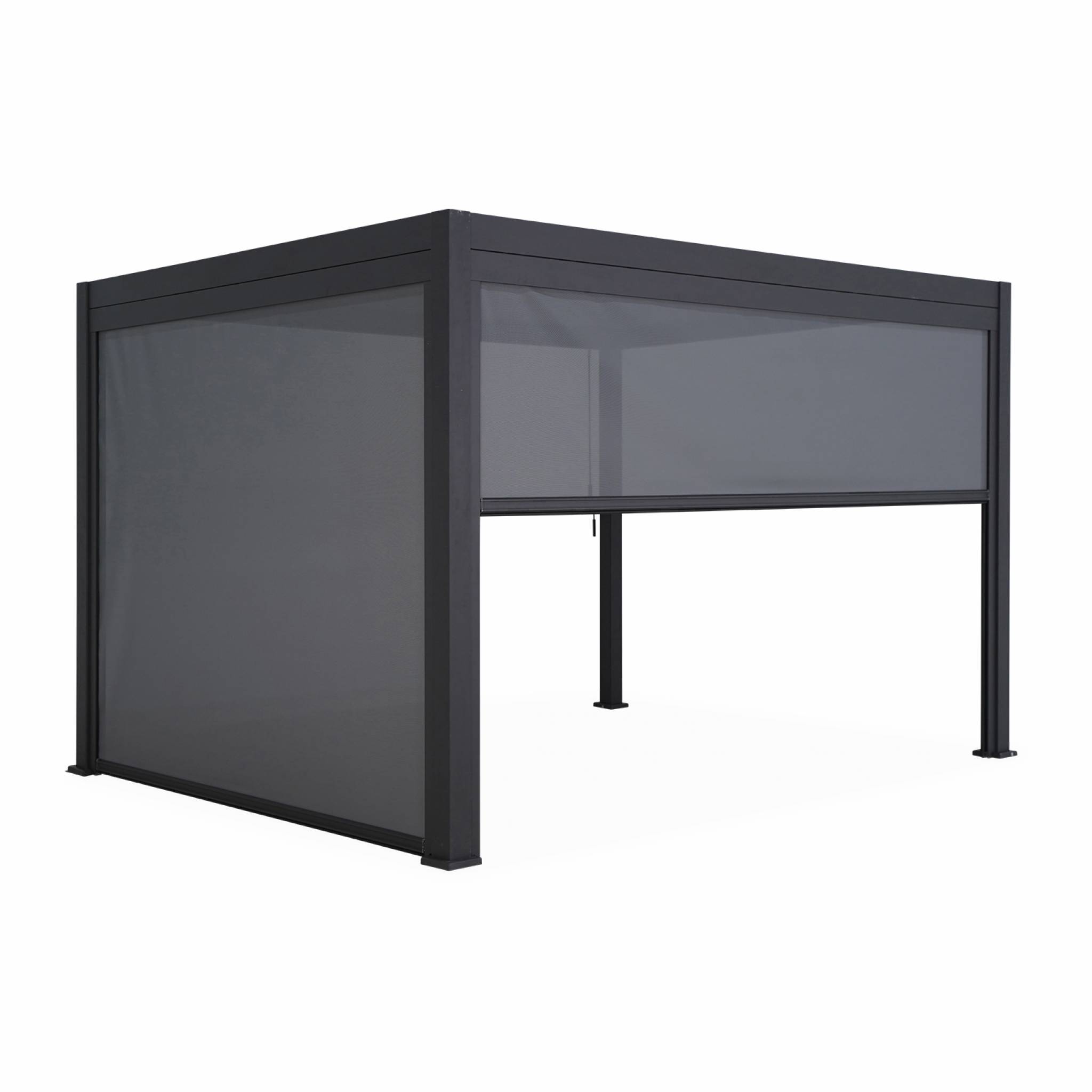 foto del prodotto pergola bioclimatica 3x4m in alluminio tenda da 3m tenda da 4m,