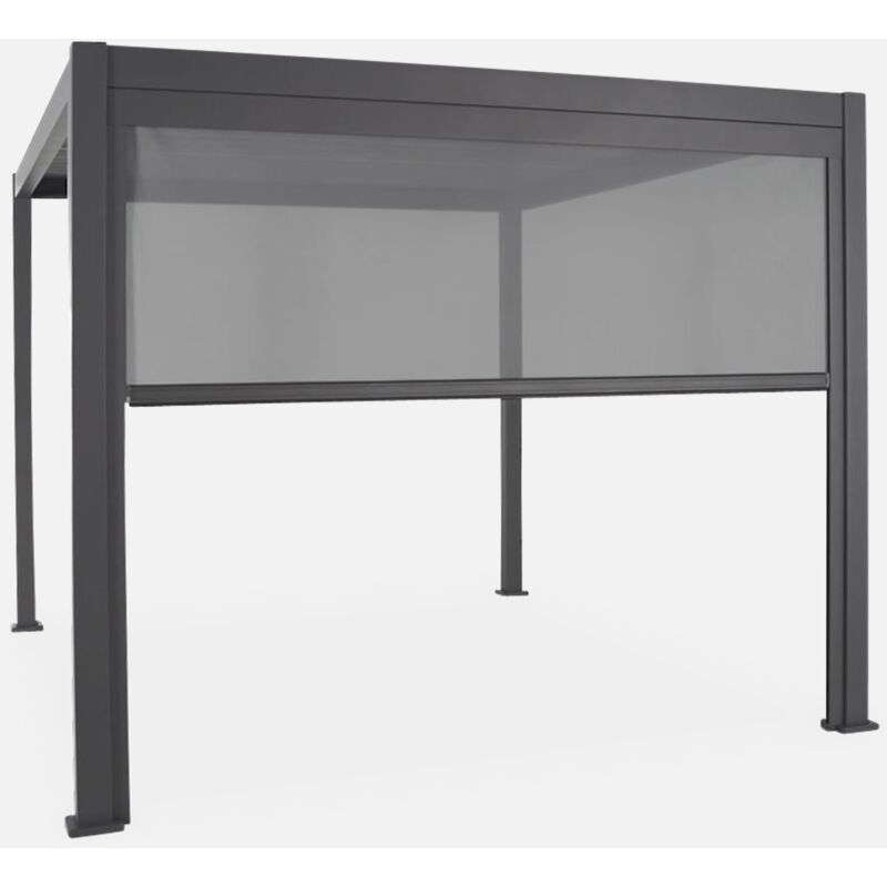 foto del prodotto pergola bioclimatica 3x4m in alluminio tenda da sole 3m